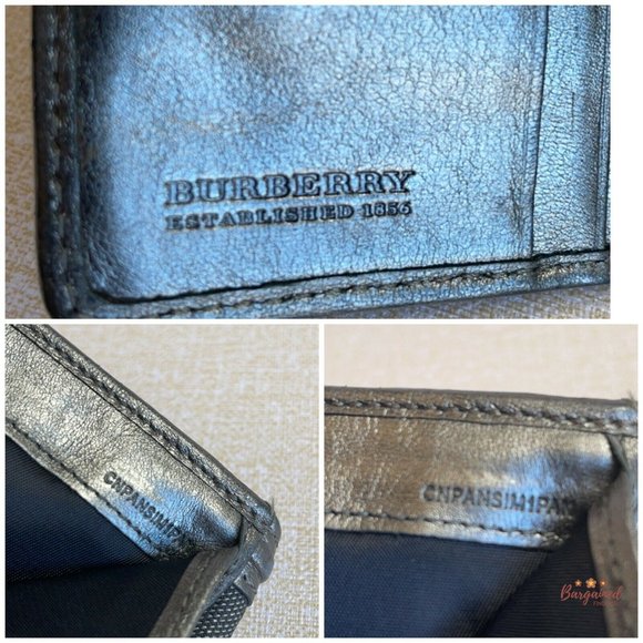 Authentic BURBERRY Shimmer Check Bifold Wallet - Picture 8 of 12